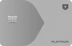 Классический дизайн карты Т-Банк Платинум кредитка