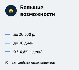 20 000 рублей на 30 дней