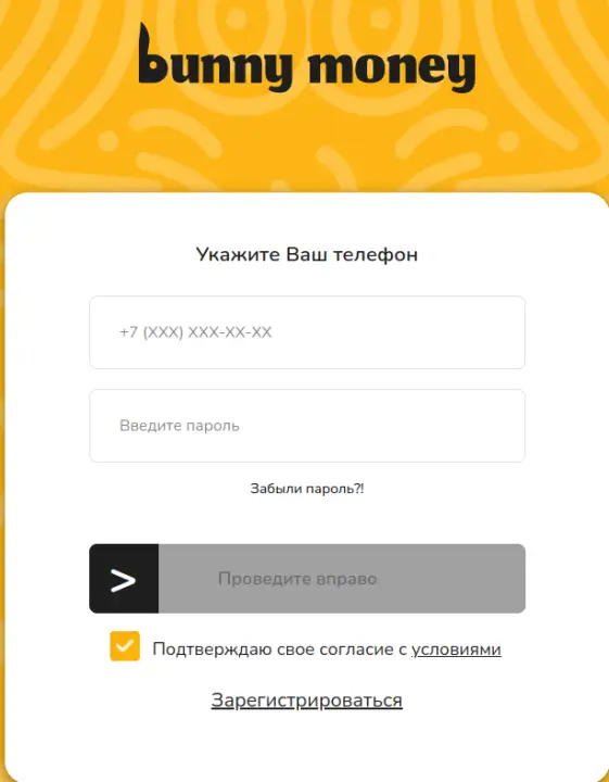 Войдите в личный кабинет Бани Мани для оформления займа